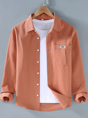 Men's Plus Size Button Up Long Sleeve Shirt - Farnelli