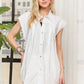 ADORA Solid Cap Sleeve Button Up Shirt - Farnelli