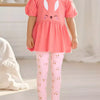 Children's Bunny Top and Leggings Set - Strawberry