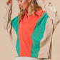 BiBi Colorblock Exposed Seam French Terry Sweatshirt - Farnelli