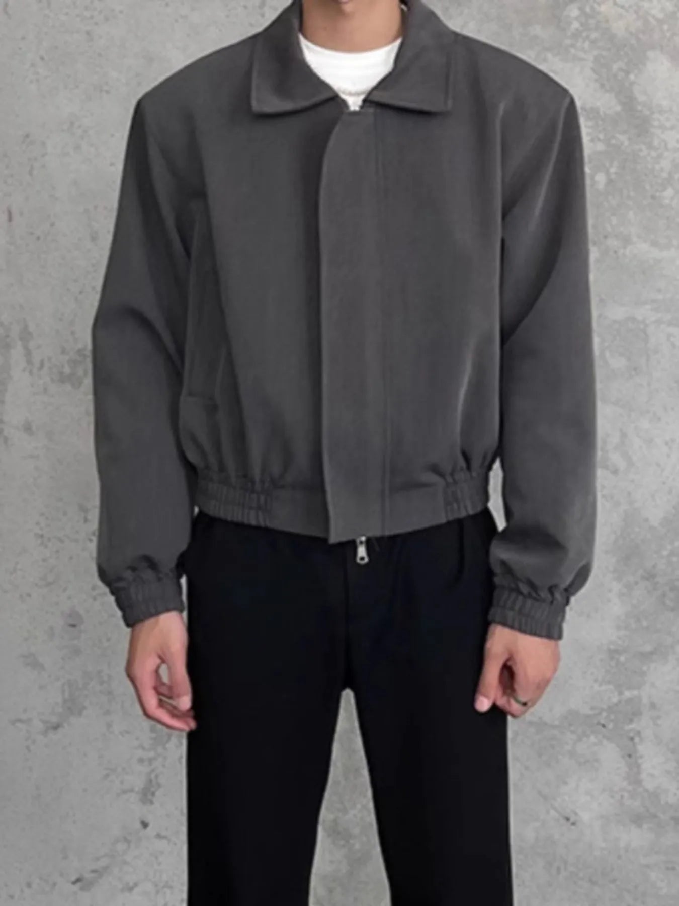 Men's Plus Size Zip Up Long Sleeve Jacket - Farnelli