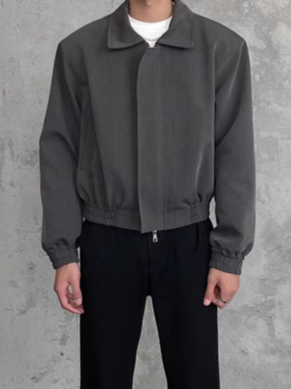 Men's Plus Size Zip Up Long Sleeve Jacket - Farnelli