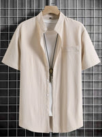 Men's Button Up Short Sleeve Shirt - Farnelli