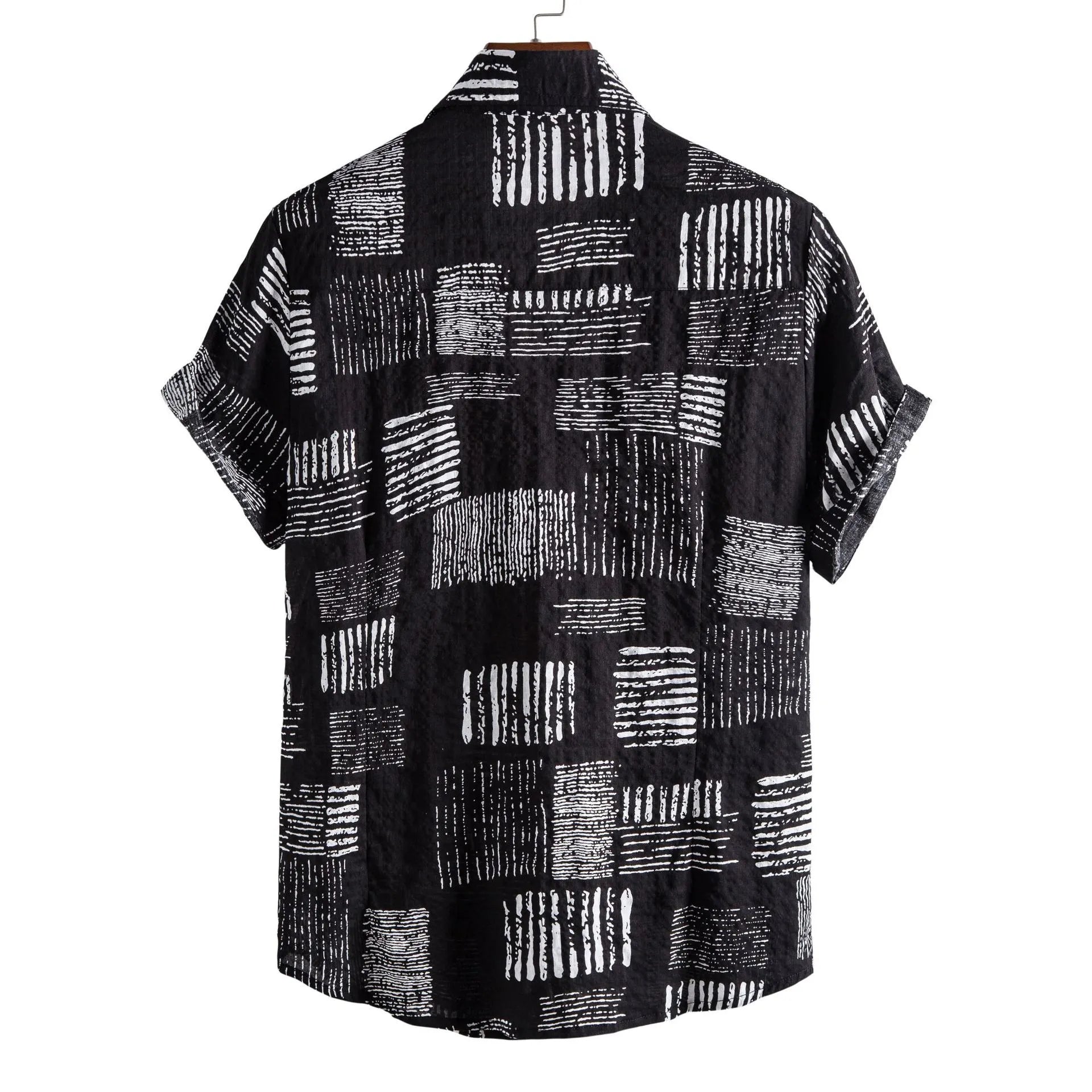 Men's Plus Size Casual Printed Short Sleeve Shirt - Farnelli