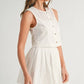 MABLE Eyelet Lace Top and Mini Skirt Set - Farnelli