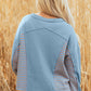 Madison Exposed Seam Waffle Baggy Pullover - Farnelli