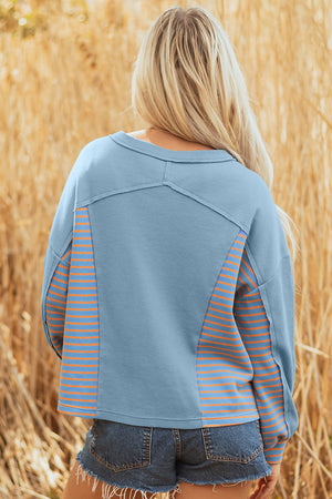 Madison Exposed Seam Waffle Baggy Pullover - Farnelli
