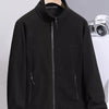 Men's Plus Size Fleece Full-Zip Jacket - Black