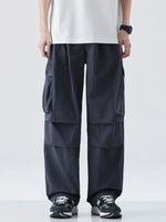 Men's Drawstring Wide Leg Cargo Pants - Farnelli
