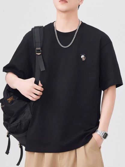 Men's Plus Size Round Neck Short Sleeve T-Shirt - Farnelli