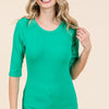 Mittoshop Round Neck Half Sleeve T-Shirt - Paris Green