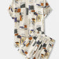 Men's Full Size Printed Button Up Shirt and Shorts Set Plus Size - Farnelli