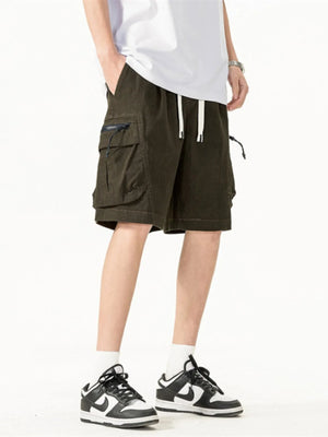 Men's Plus Size Drawstring Cargo Shorts - Farnelli