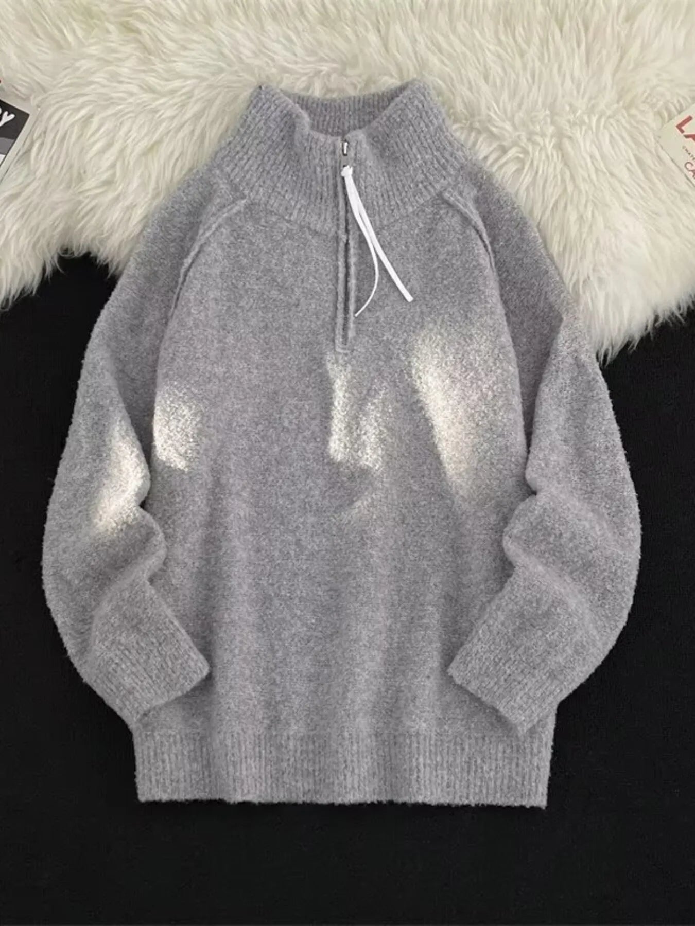 Men's Half-Zip High Neck Sweater - Farnelli