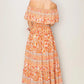 HYFVE Floral Off-Shoulder Tie Front Maxi Dress - Farnelli