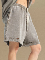 Men's Distressed Drawstring Shorts - Farnelli