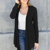 Basic Bae Full Size Open Front Long Sleeve Cardigan - Black