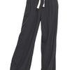 Zenana Linen Drawstring Pants - BLACK