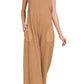 Zenana Knit Waffle Wide Leg Overalls - Farnelli