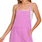 Zenana Washed Double Gauze Tie Back Rompers - Farnelli
