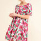 And The Why Smocked Floral Ruffle Short Sleeve Mini Dress - Farnelli