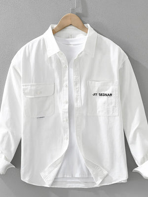 Men's Plus Size Button Up Long Sleeve Shirt - Farnelli