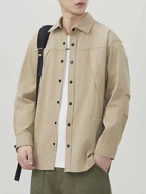 Men's Plus Size Button Up Long Sleeve Shirt - Farnelli