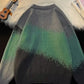 Men's Plus Size Gradient Color Block Sweater - Farnelli