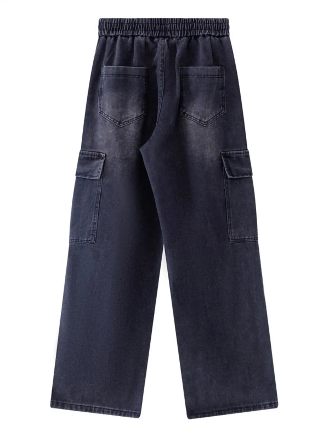 Men's Drawstring Wide Leg Cargo Jeans - Farnelli