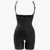 Full Size Zip Up Under-Bust Shaping Bodysuit - Black