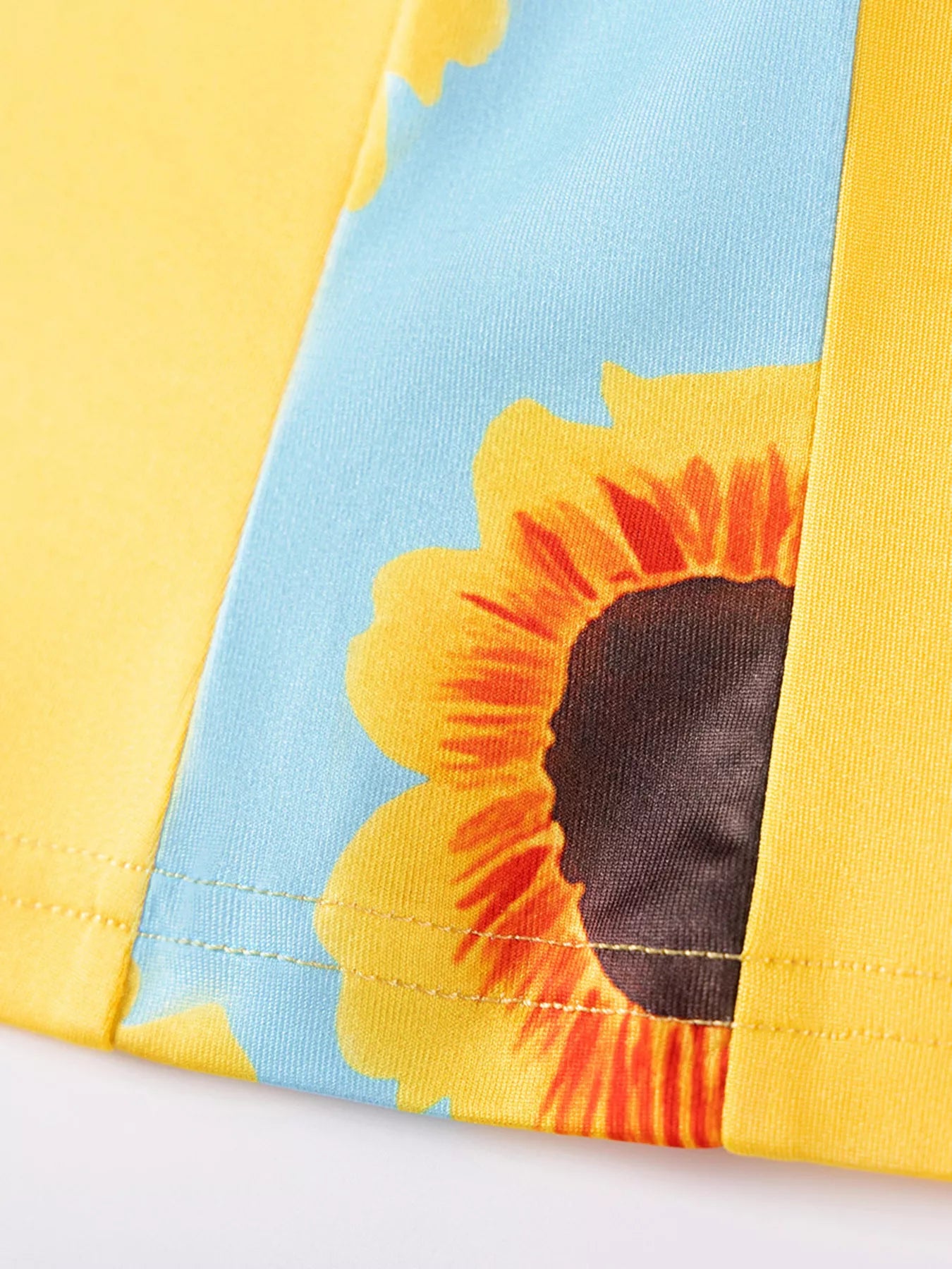 Children's Sunflower Ruffle Cap Sleeve Dress - Farnelli