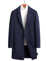 Men's Plus Size Classic Wool Blend Overcoat - Farnelli