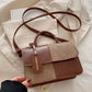 Color Block Flap Crossbody Bag with Top Handle - Farnelli