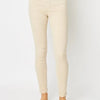 Judy Blue Full Size Garment Dyed Tummy Control Skinny Jeans - BONE