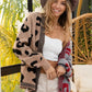 BiBi Leopard Color Block Button Down Sweater Cardigan - Farnelli