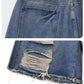 Men's Distressed Denim Shorts - Farnelli
