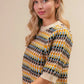 BiBi Multi Color Half Sleeve Sweater - Farnelli