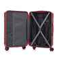 HouseOfZazla 3-piece spinner wheel luggage set with combination locks in varied sizes
