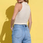 And The Why Basic Rib Cross Halter Neck Tank Top - Farnelli