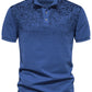 Men's Printed Collared Neck Short Sleeve Polo - Farnelli