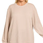 Zenana Full Size Raised Rib Round Neck Long Sleeve Top Plus Size - Farnelli