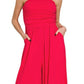 Zenana Double Layered Strapless Tube Top Jumpsuit - Farnelli