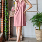 Heimish Full Size Ribbed Johnny Collar Sleeveless Dress - Farnelli