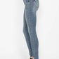 Judy Blue Full Size Tummy Control Vintage Wash Hem Destroy Skinny Jeans - Farnelli