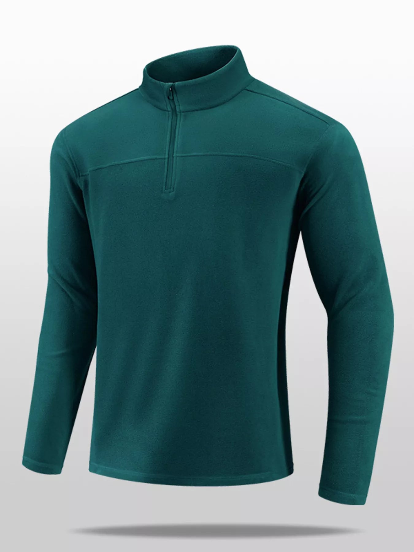 Men's Plus Size Quarter Zip Long Sleeve Sweatshirt - Farnelli