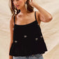 SO ME Holiday Velvet Ribbon Rhinestone Christmas Top - Farnelli