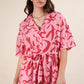 VERY J Oversized Printed Button Down Resort Romper - Farnelli