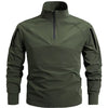 Men's Plus Size Quick-Dry Long Sleeve Sweatshirt - Military Green