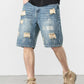 Men's Distressed Loose Fit Denim Shorts - Farnelli