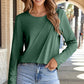 Anna Asymmetric Seam Detail Long Sleeve Top - Farnelli